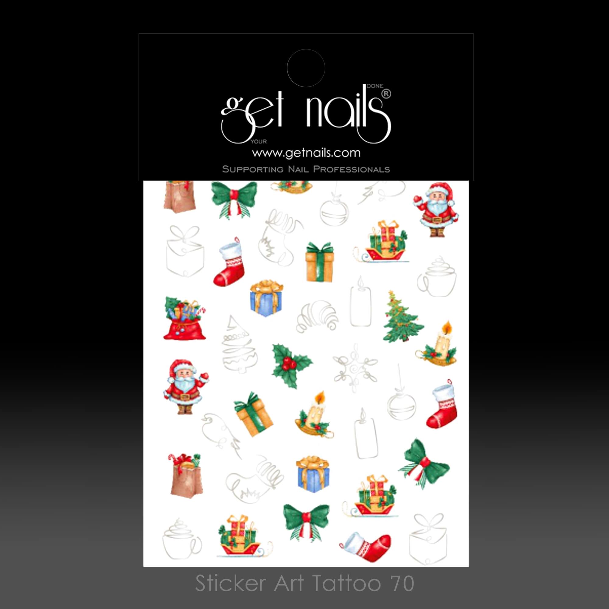 Get Nails Austria - Sticker Art Tattoo 70 Santa's Faves