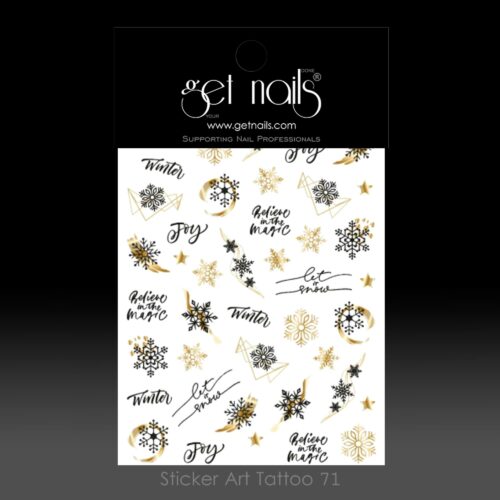 Get Nails Austria - Sticker Art Tattoo 71 Snowy Winter