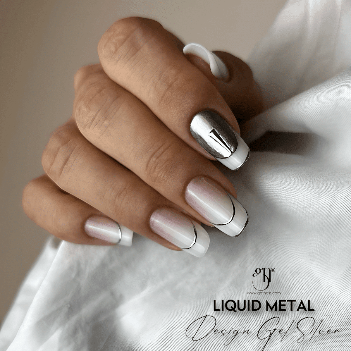 Get Nails Austria - Liquid Metal Design Gel Silver 5g