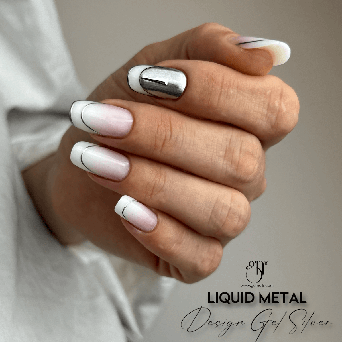 Get Nails Austria - Liquid Metal Design Gel Silver 5g